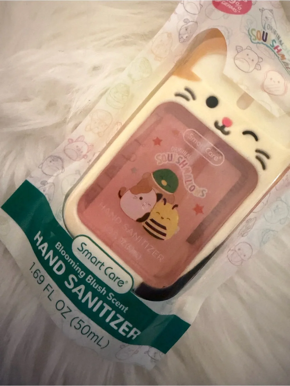 Smart Care Blooming Blush Scent Hand Sanitizer with Cute Cat Holder - Pink